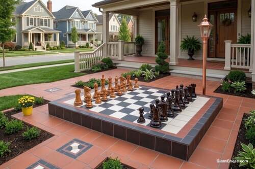 16" Sets giant teak chess photo