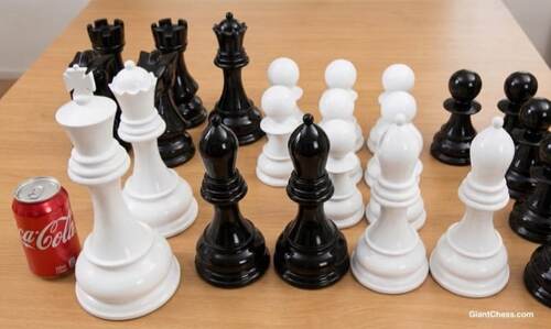 16" Sets giant teak chess photo