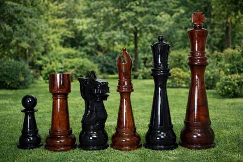 60" Sets giant teak chess photo