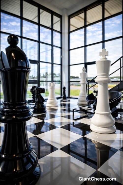 72" Sets giant teak chess photo